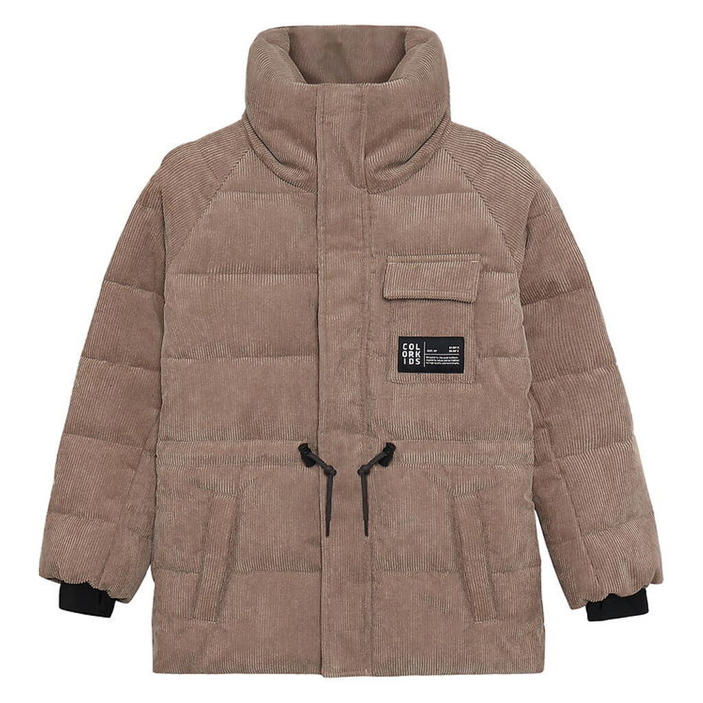 Color Kids Dynejakke - Fløjl - String - Fossil