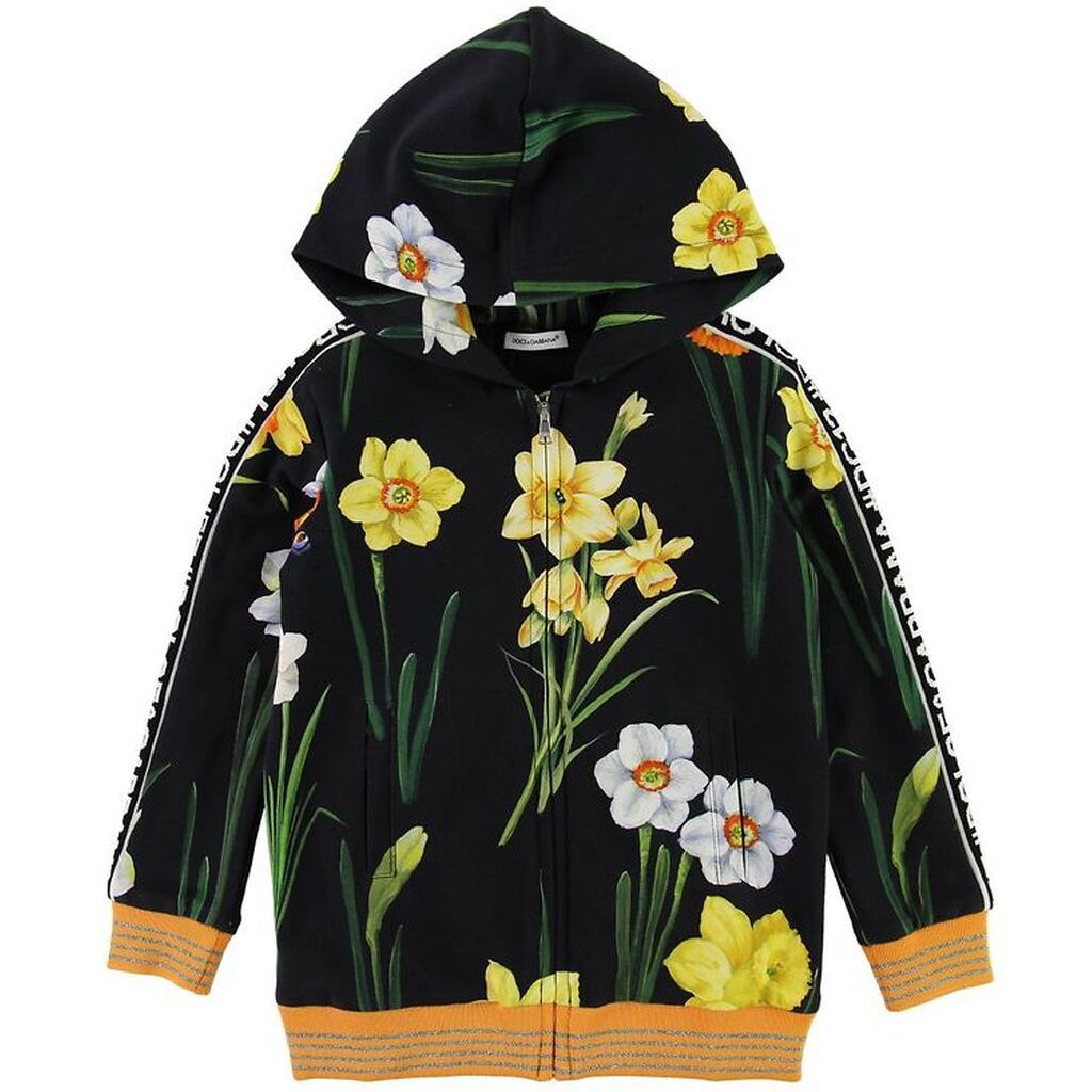 Dolce & Gabbana Cardigan - Sort m. Blomster