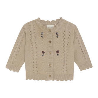 Minymo Cardigan Knit - Beige Meleret