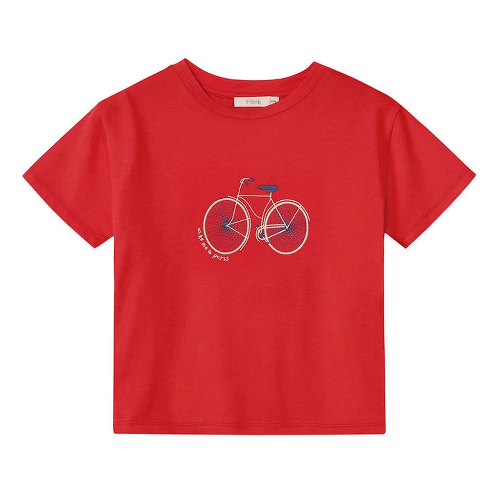 Fliink T-shirt - Sommer Bike - Pompeian Red