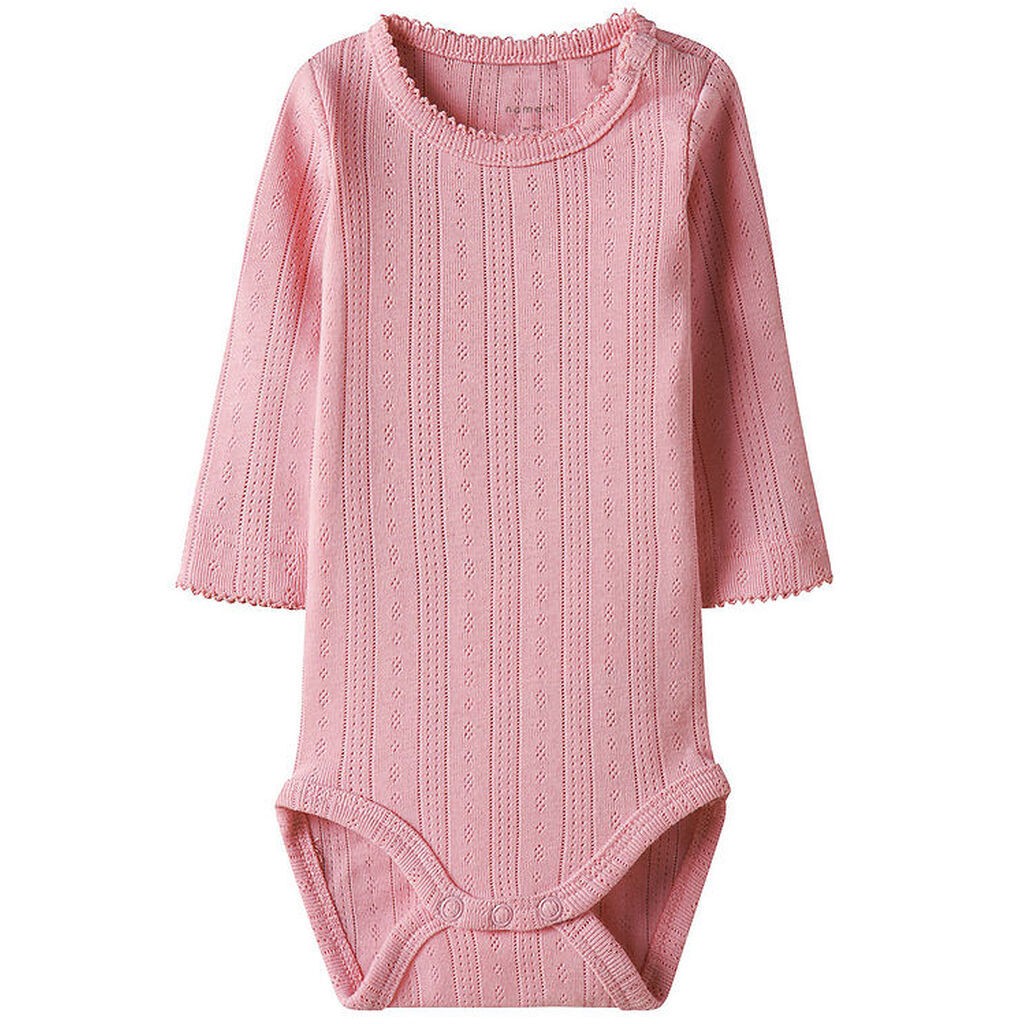 Name It Body l/æ - NbfHappy - Cameo Pink m. Hulmønster