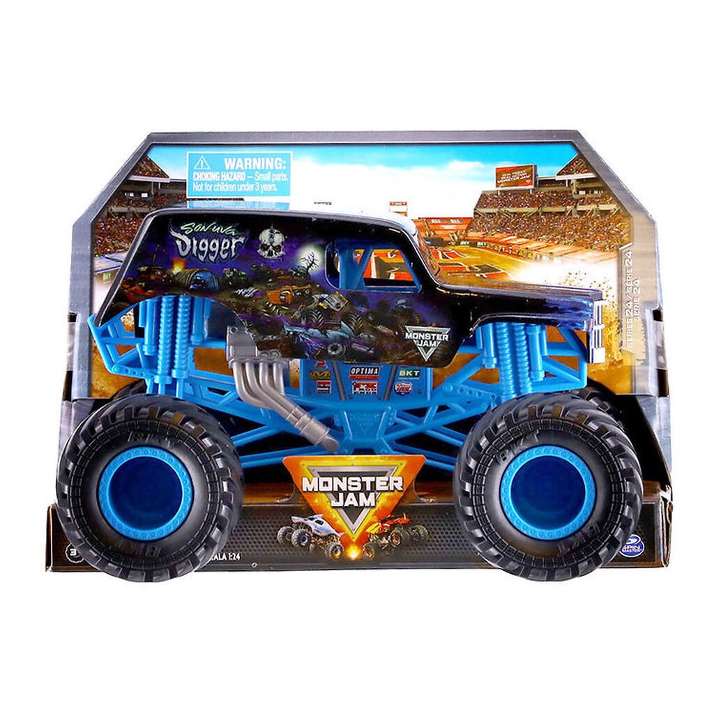 Monster Jam Collector Truck - 1:24 - Son-Uva Digger - Sort/Blå