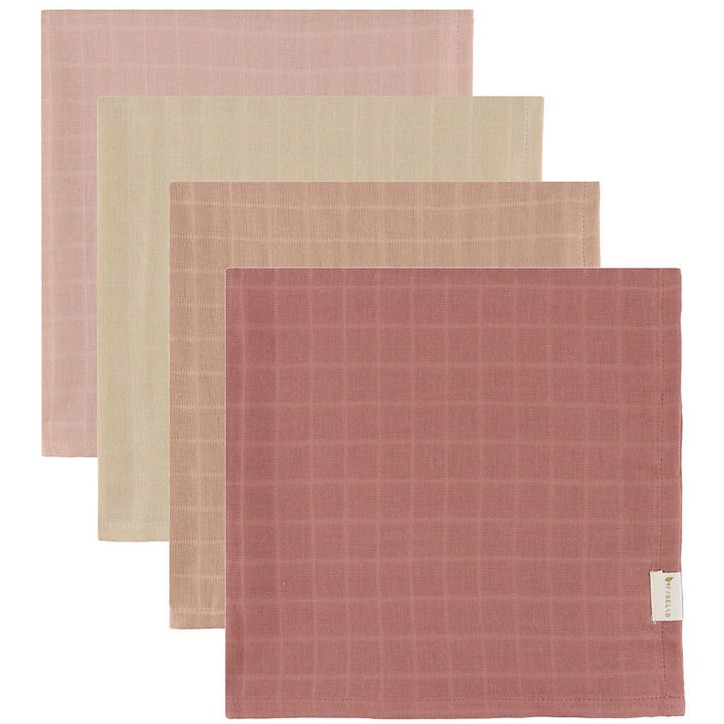 Fabelab Stofbleer - 4-Pak - 60x60 cm - Dusty Rose Mix