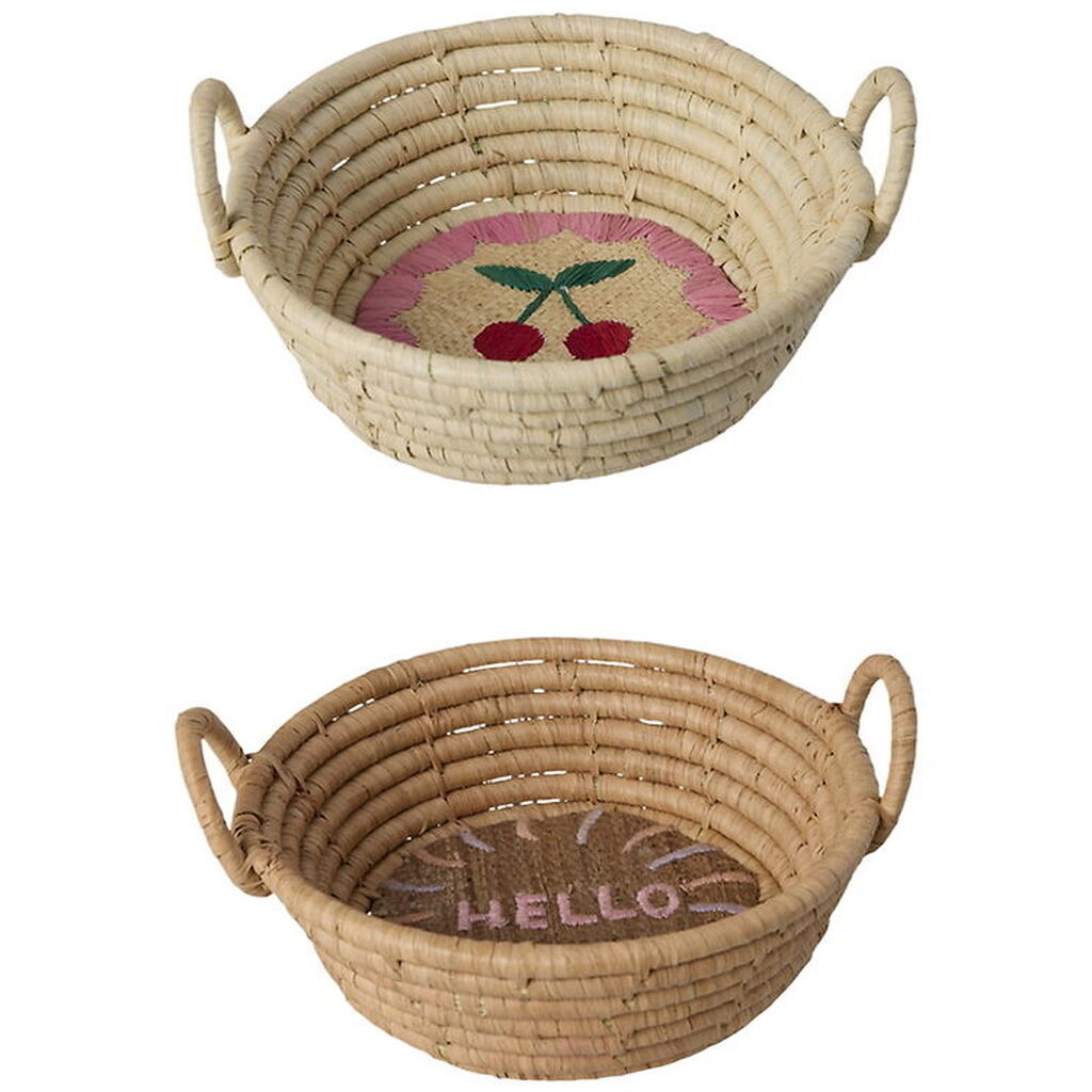 Rice Kurv - 13 cm - Raffia - Assorteret