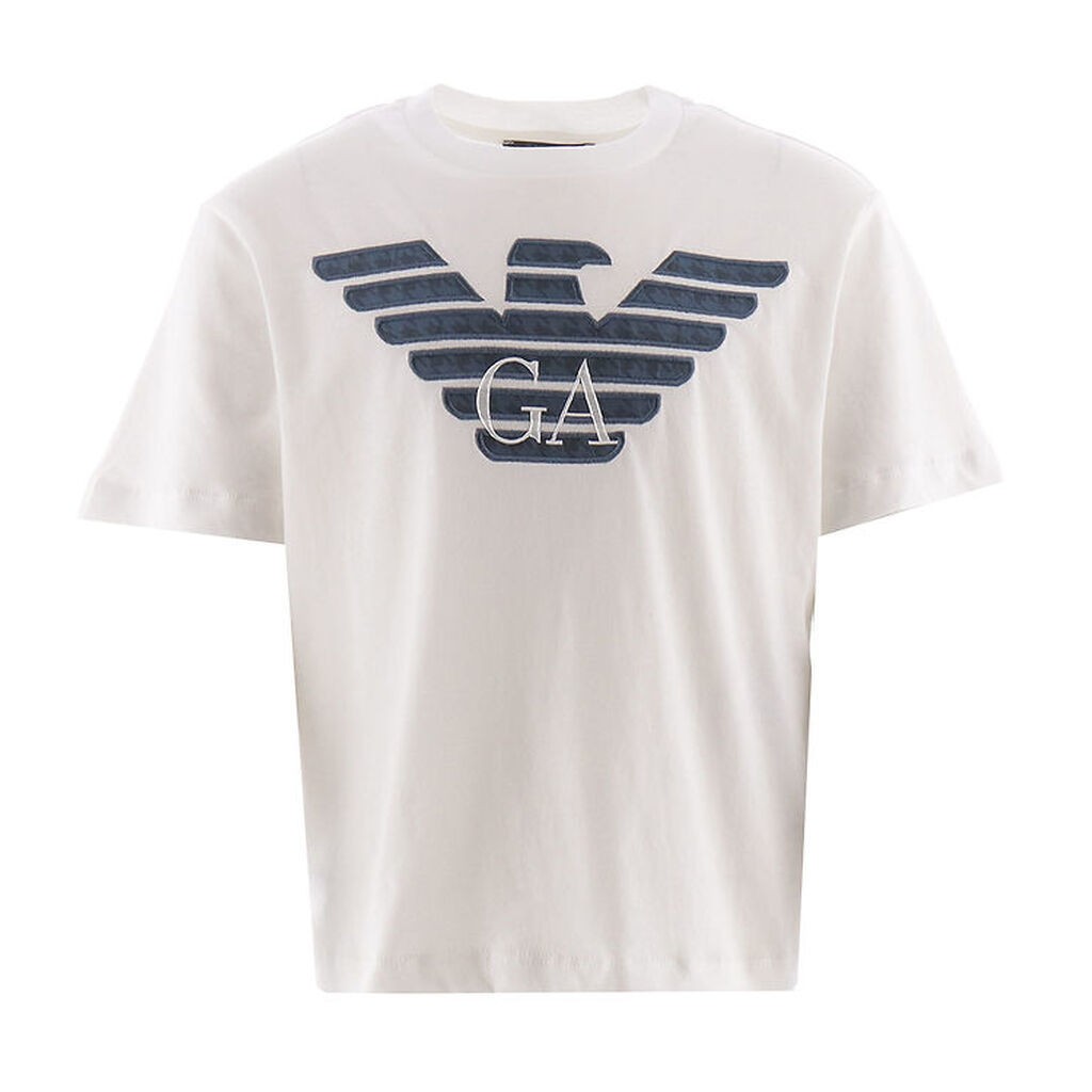 Emporio Armani T-shirt - Hvid m. Navy