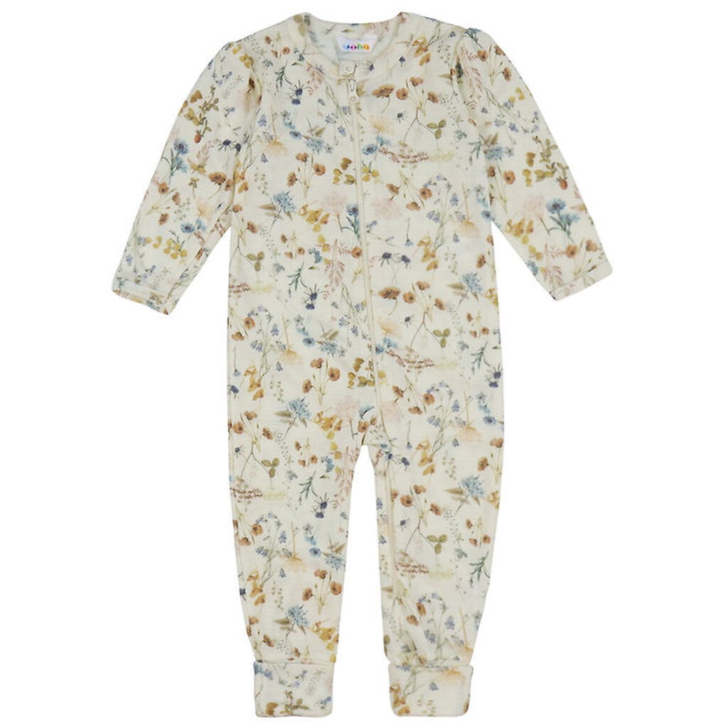 Joha Heldragt - Uld - Off White m. Blomster