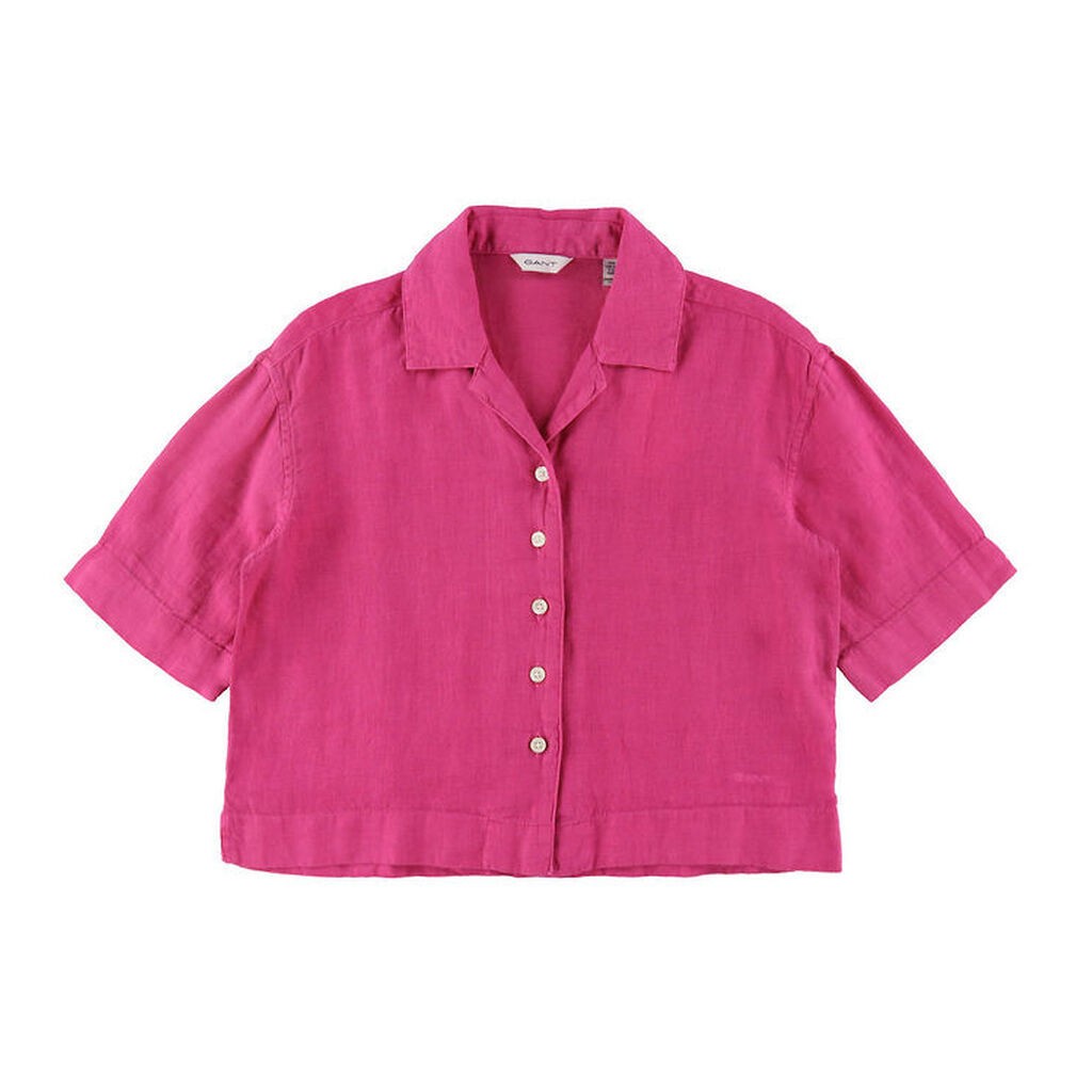 GANT Skjorte - Hør - Boxy - Bold Violet