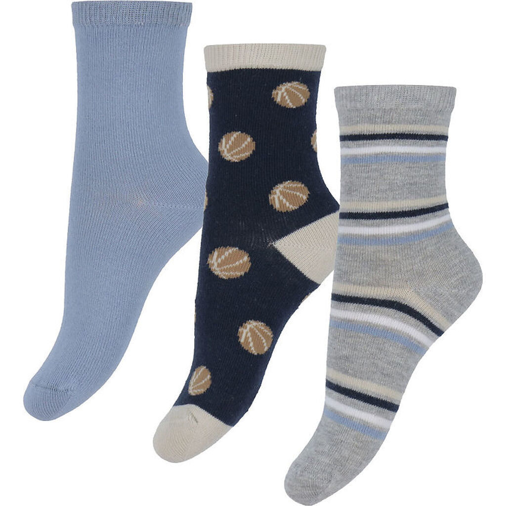 Name It Strømper - 3-pak - NmmKeaton - Navy Blazer/Dusty Olive +