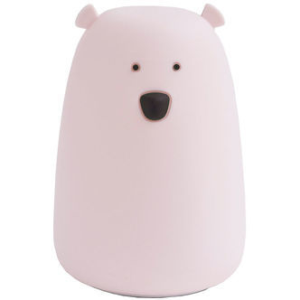 Rabbit & Friends Lampe - Bjørn - 10,7x16 cm - Rosa