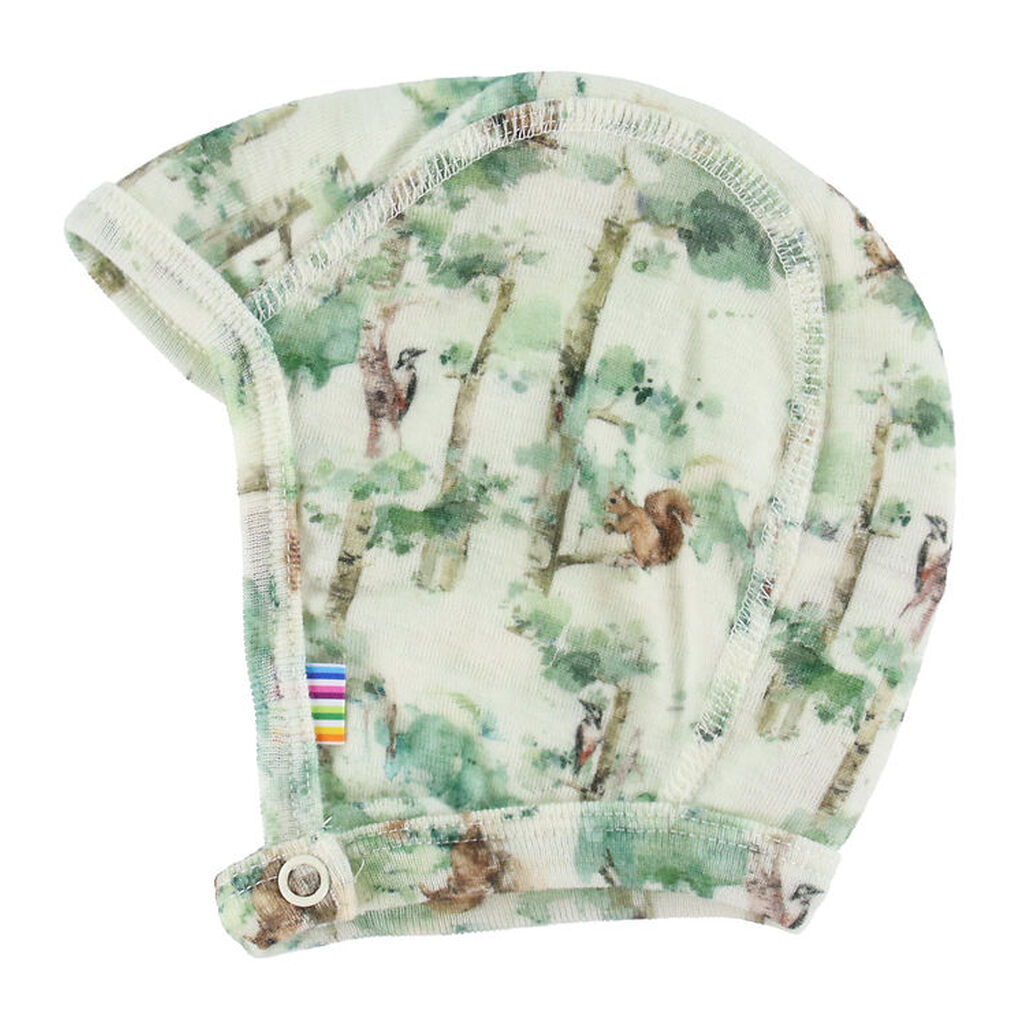 Joha Babyhjelm - Uld - Off White m. Træer