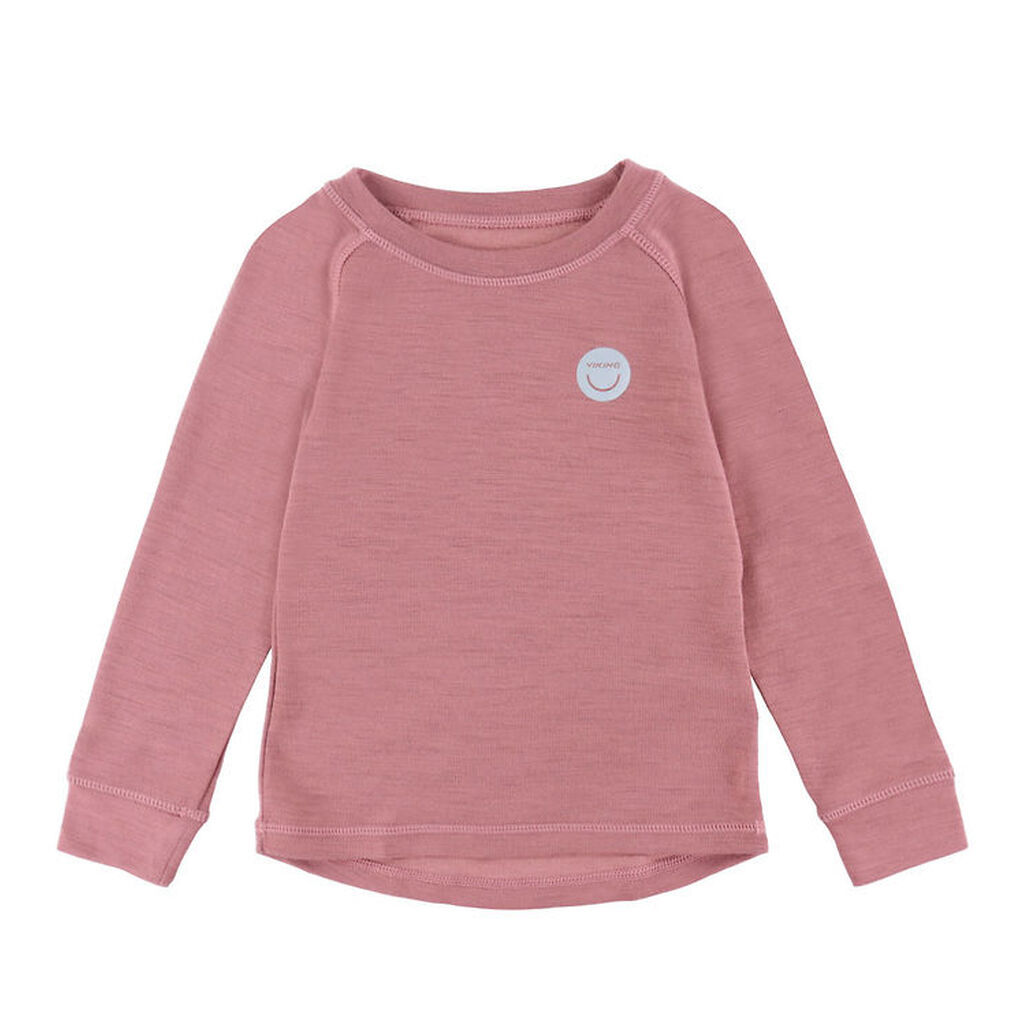 Viking Bluse - Uld/Viskose - Soft Baselayer Merino - Pink