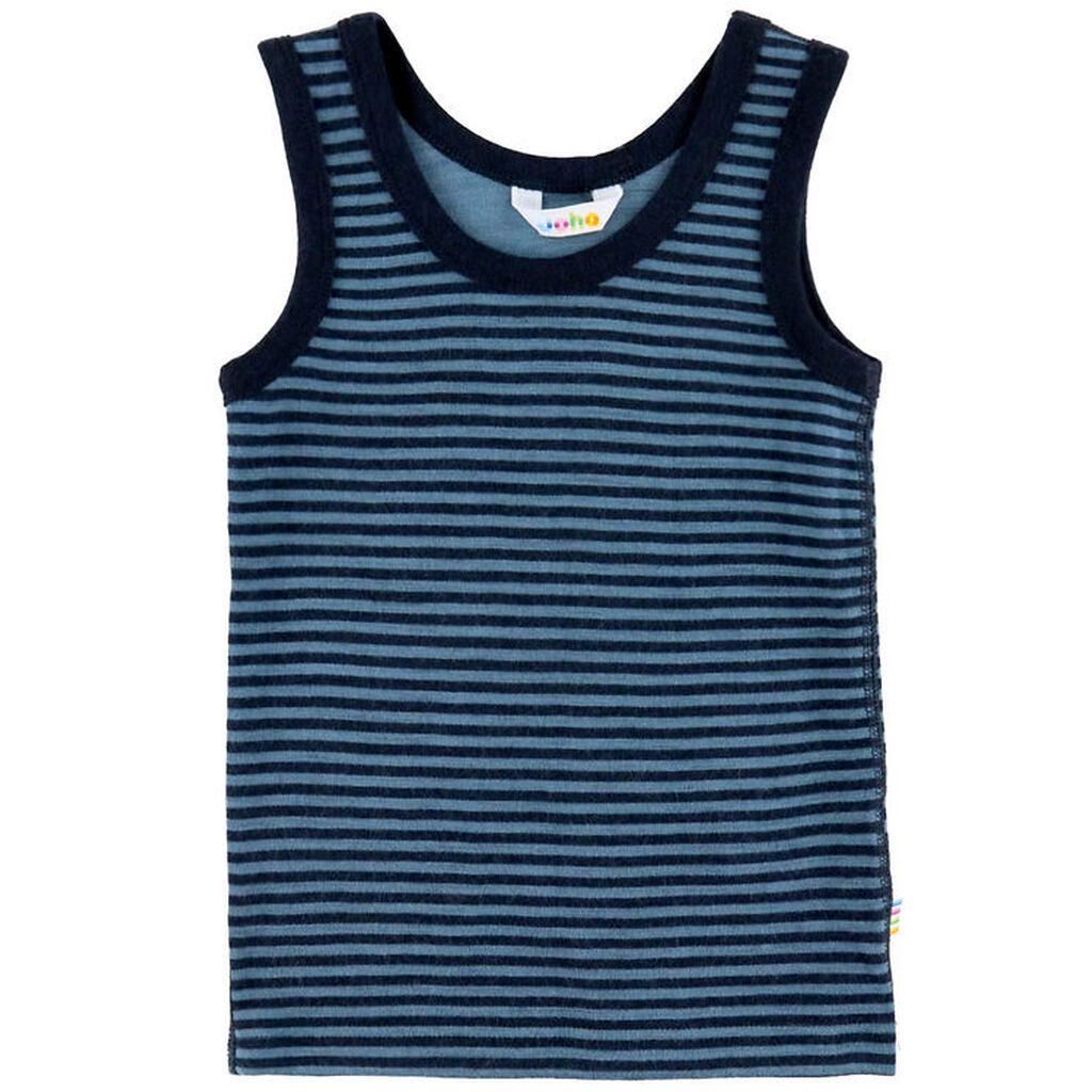 Joha Undertrøje - Uld - Blå m. Striber