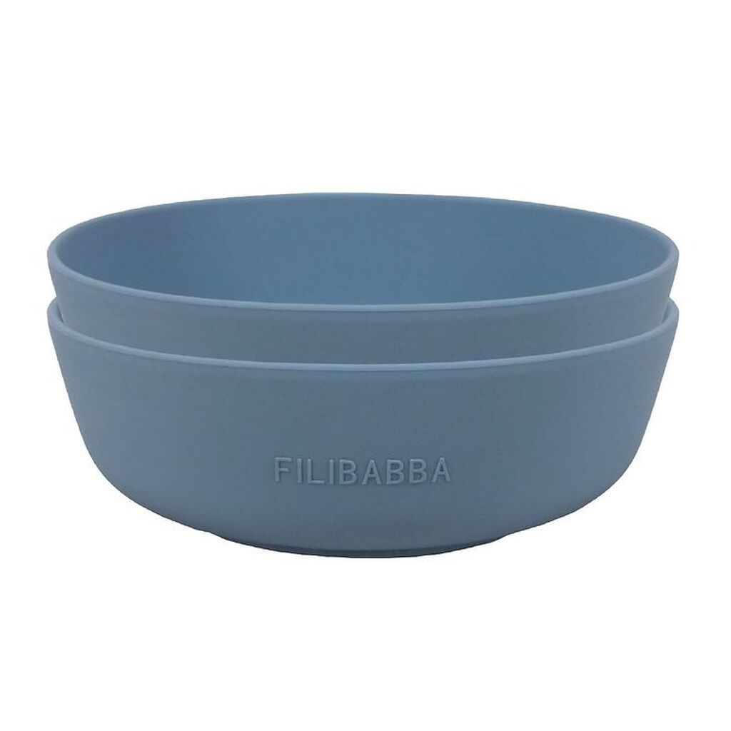 Filibabba Skåel - 2-pak - Silikone - Powder Blue