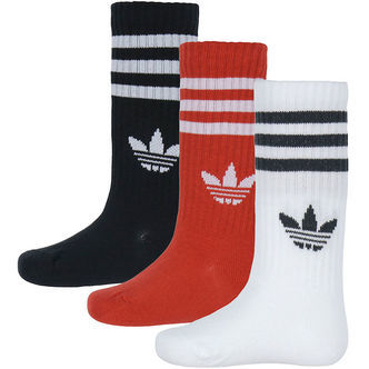 adidas Originals Strømper - Crew - 3-pak - Hvid/Sort/Rød