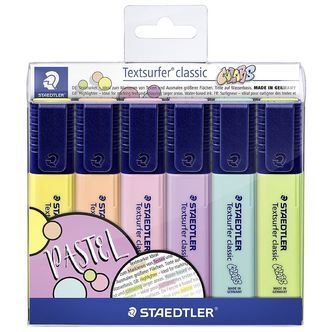 Staedtler Overstregningstuscher - 6 stk. 1,5 mm - Pastel