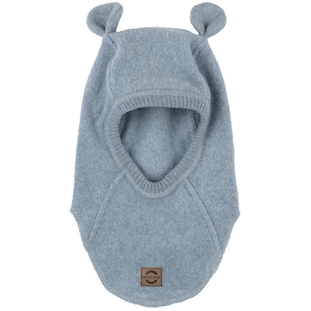 Mikk-Line Elefanthue - Fleece - 1-lags - Faded Denim Melange m.