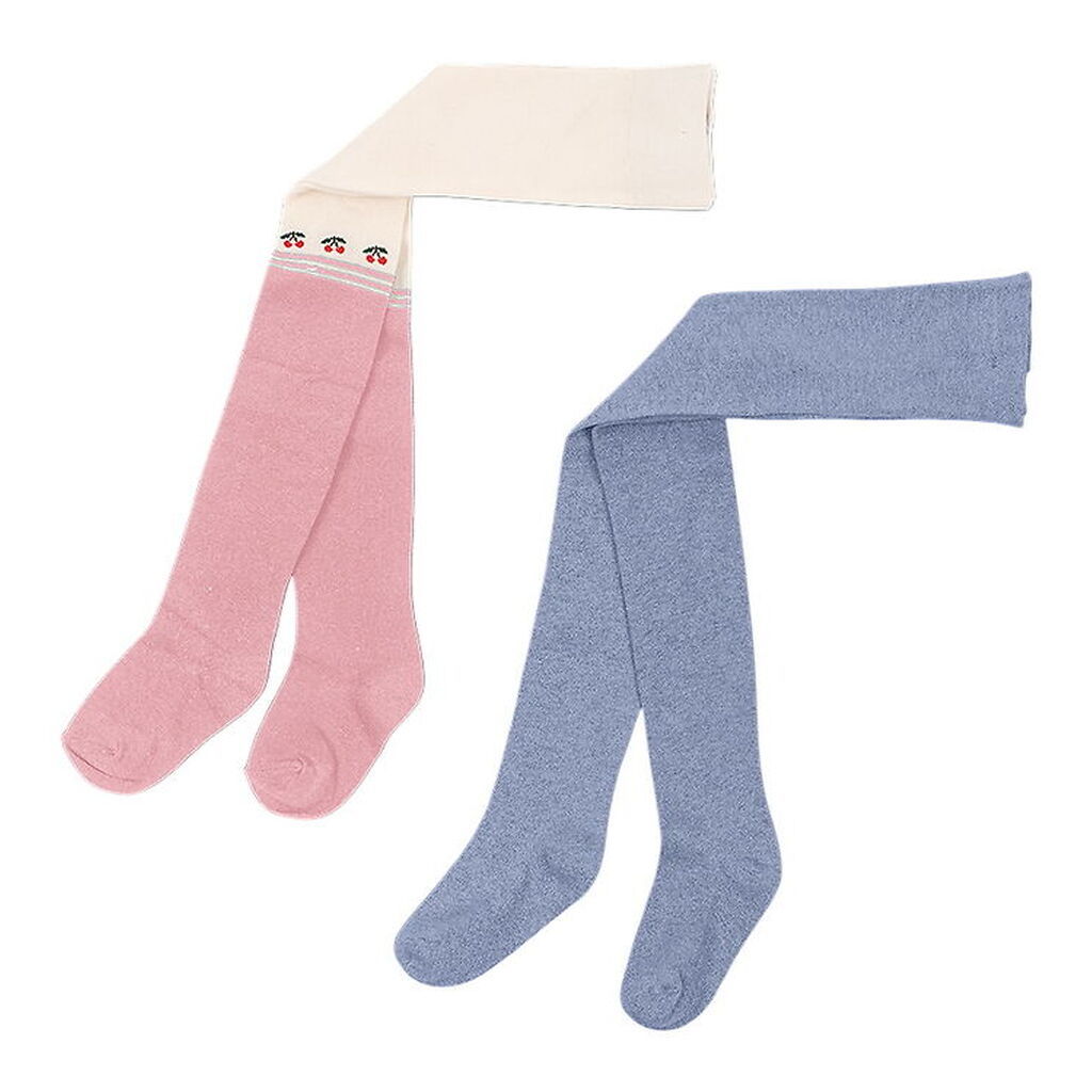 Konges Sløjd Strømpebukser - Bambus - 2-pak - Purple/Pink Dolphi