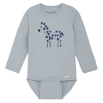 Minymo Body l/æ - Blue Fog m. Print