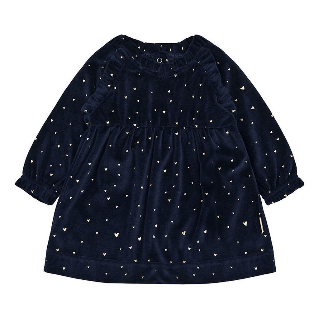 Hust and Claire kjole - Velour - HCKis - More Navy m. Guld