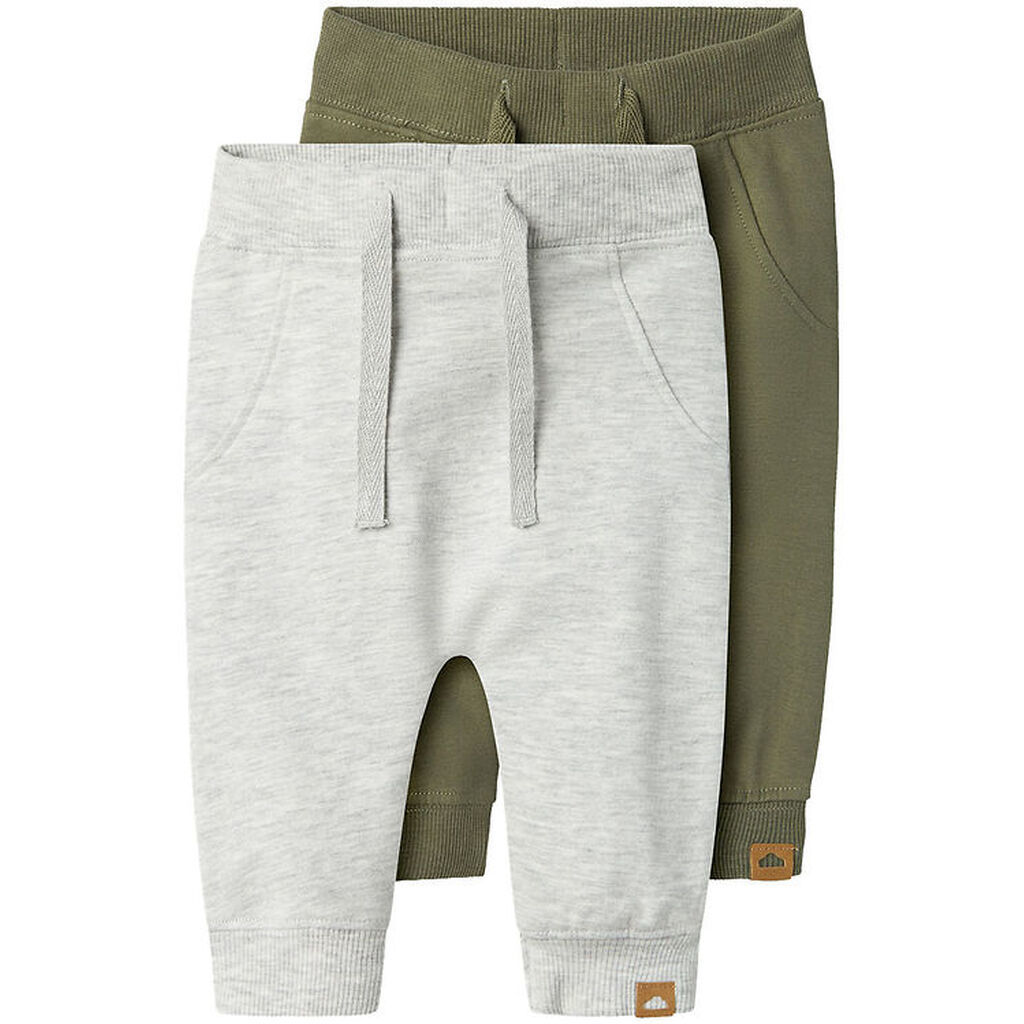 Name It Sweatpants - Noos - NbnTakki - 2-pak - Light Grey Melang