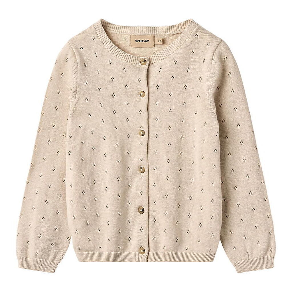 Wheat Cardigan - Strik - Maia - Off White m. Hulmønster