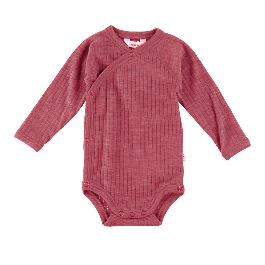 Joha Slå-om Body l/æ - Uld - Hindbær