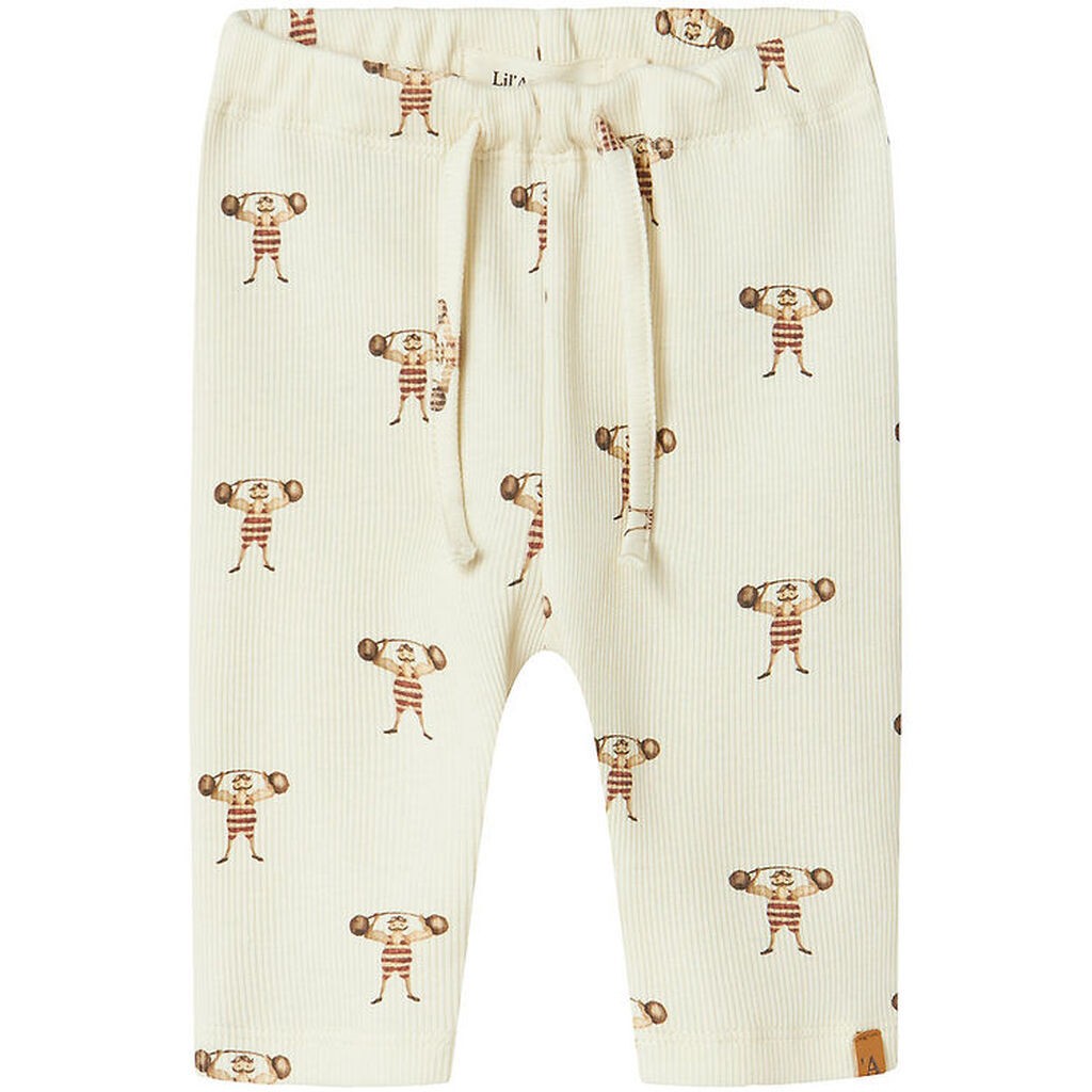 Lil' Atelier Bukser - Rib - NbmLavo - Turtledove/Strong Man