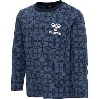 Hummel Bluse - hmlCheck T-Shirt l/s - Blue Horizon