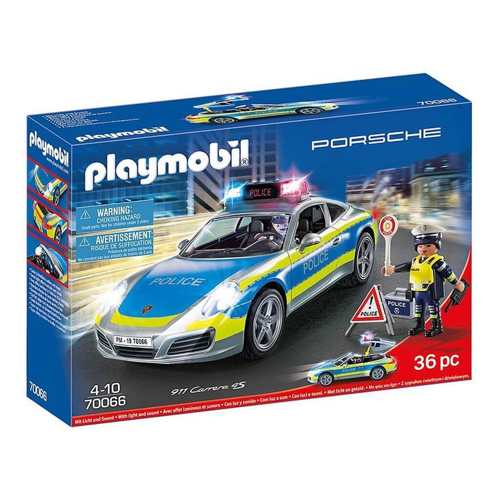 Playmobil - Porsche 911 Carrera 4S Politibil - 70066 - 36 Dele