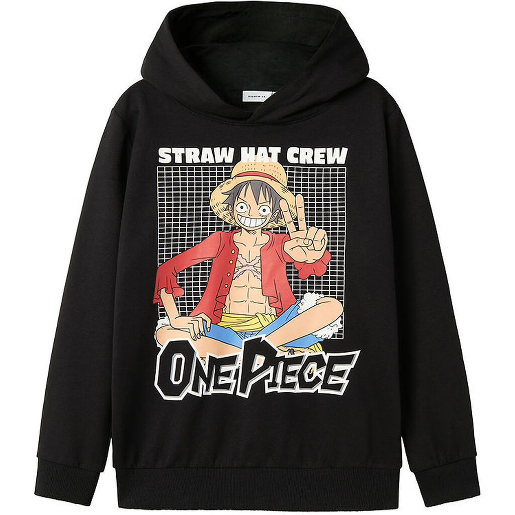 Name it Hættetrøje - NkmDyn OnePiece - Sort