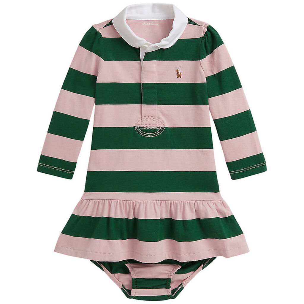 Polo Ralph Lauren Kjole m. Bloomers - Surfside Rose/Kelly Green