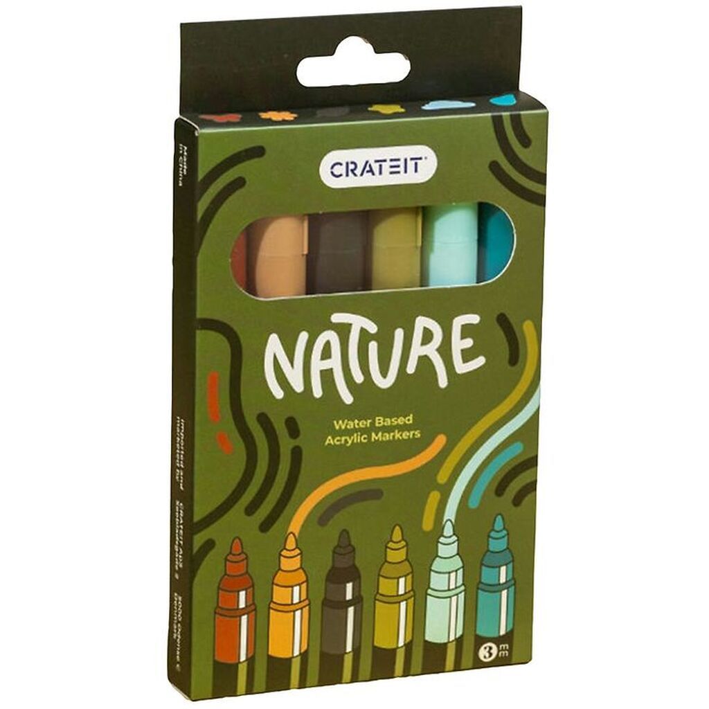 Crateit Tuscher - 3 mm - 6 stk. - Nature