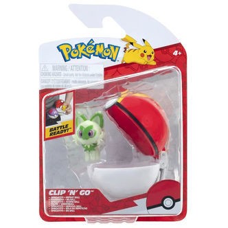 Pokémon Figur - Clip 'N' Go - Sprigatito m. Repeat Ball