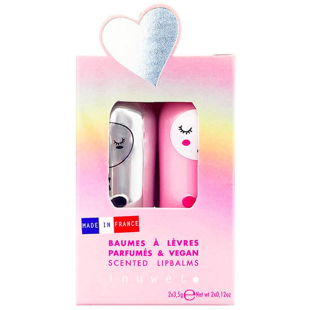 Inuwet Læbepomader - 2-pak - Chloe - Coconut/Strawberry