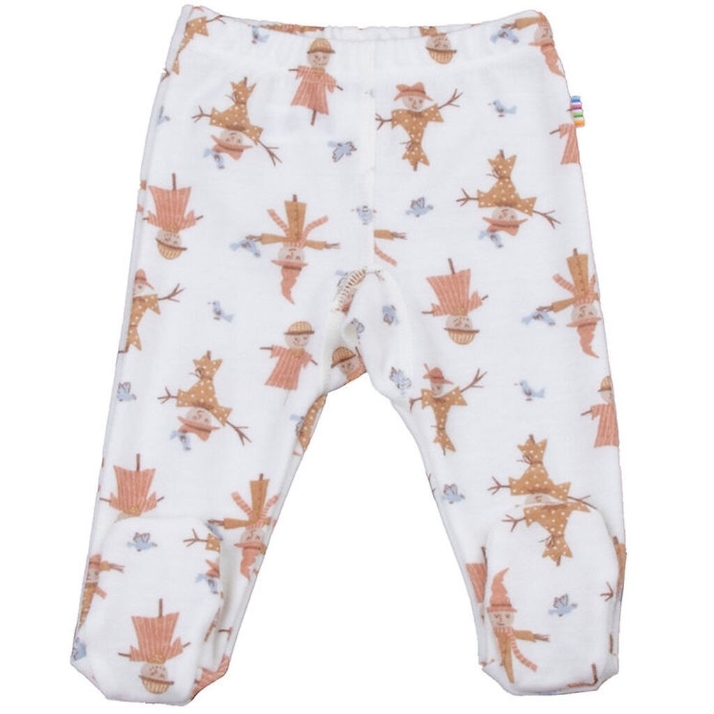 Joha Leggings m. Fødder - Uld/Bambus - Off White