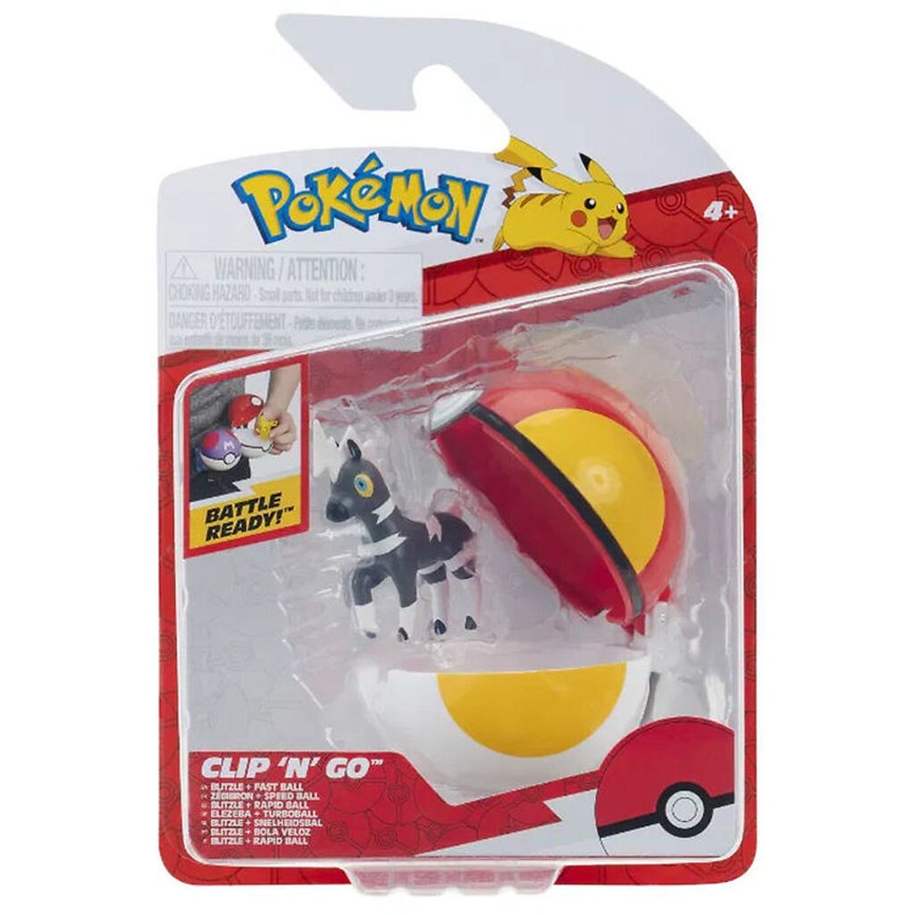Pokémon Figur - Clip 'N' Go - Blitzle m. Fast Ball