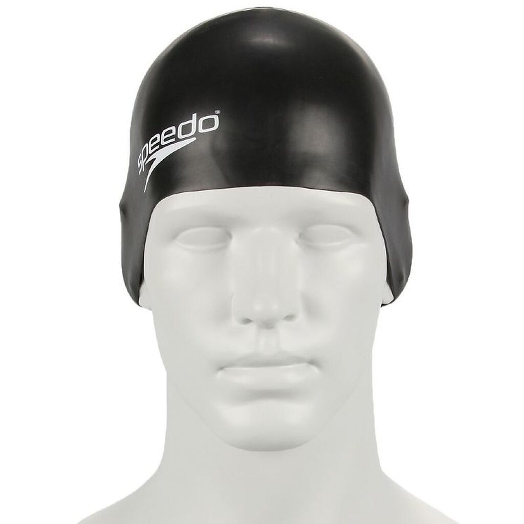 Speedo Badehætte - Junior Plain Moulded Silicone Cap - Sort