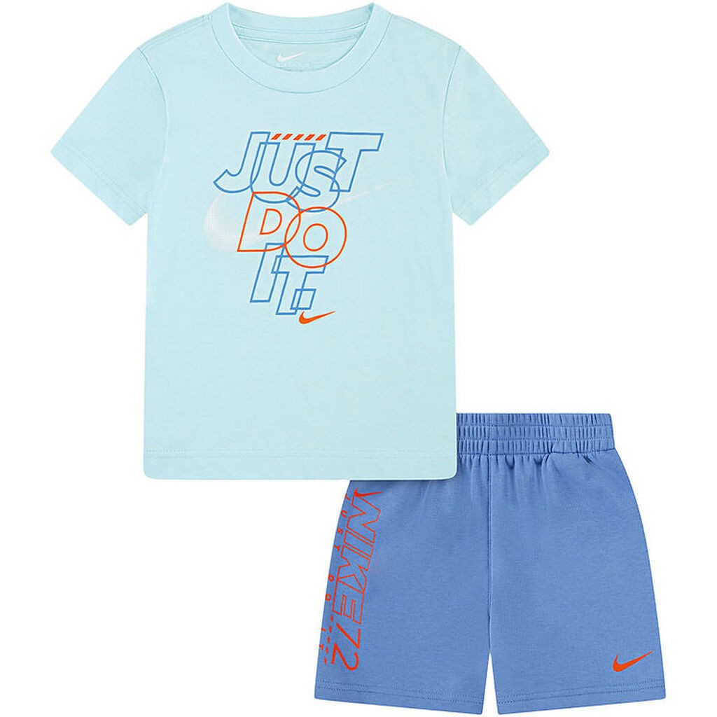 Nike Shortssæt - T-shirt/Shorts - Blue Beyond