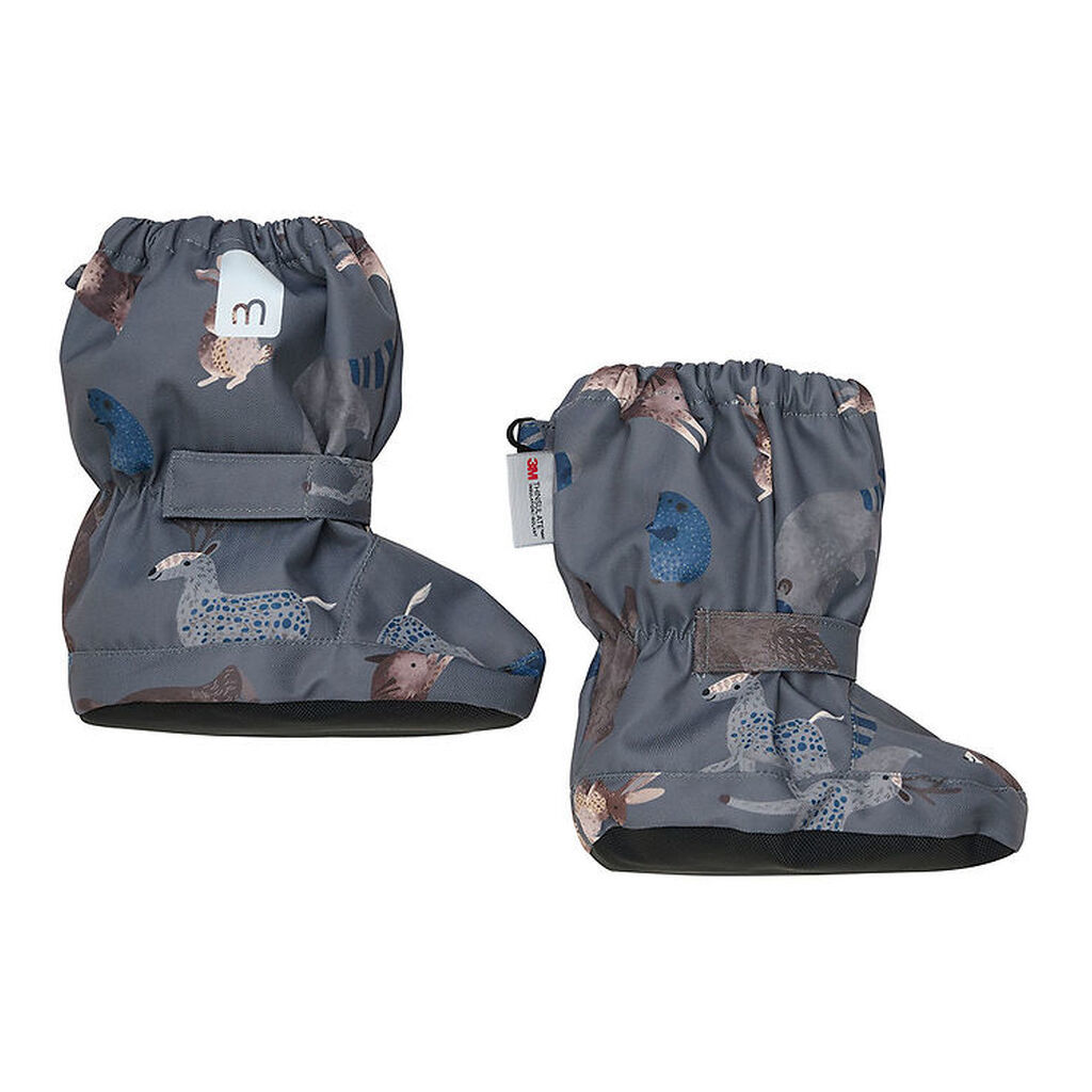 Minymo Overtrækssko m. Fleece - Dark Gull Grey