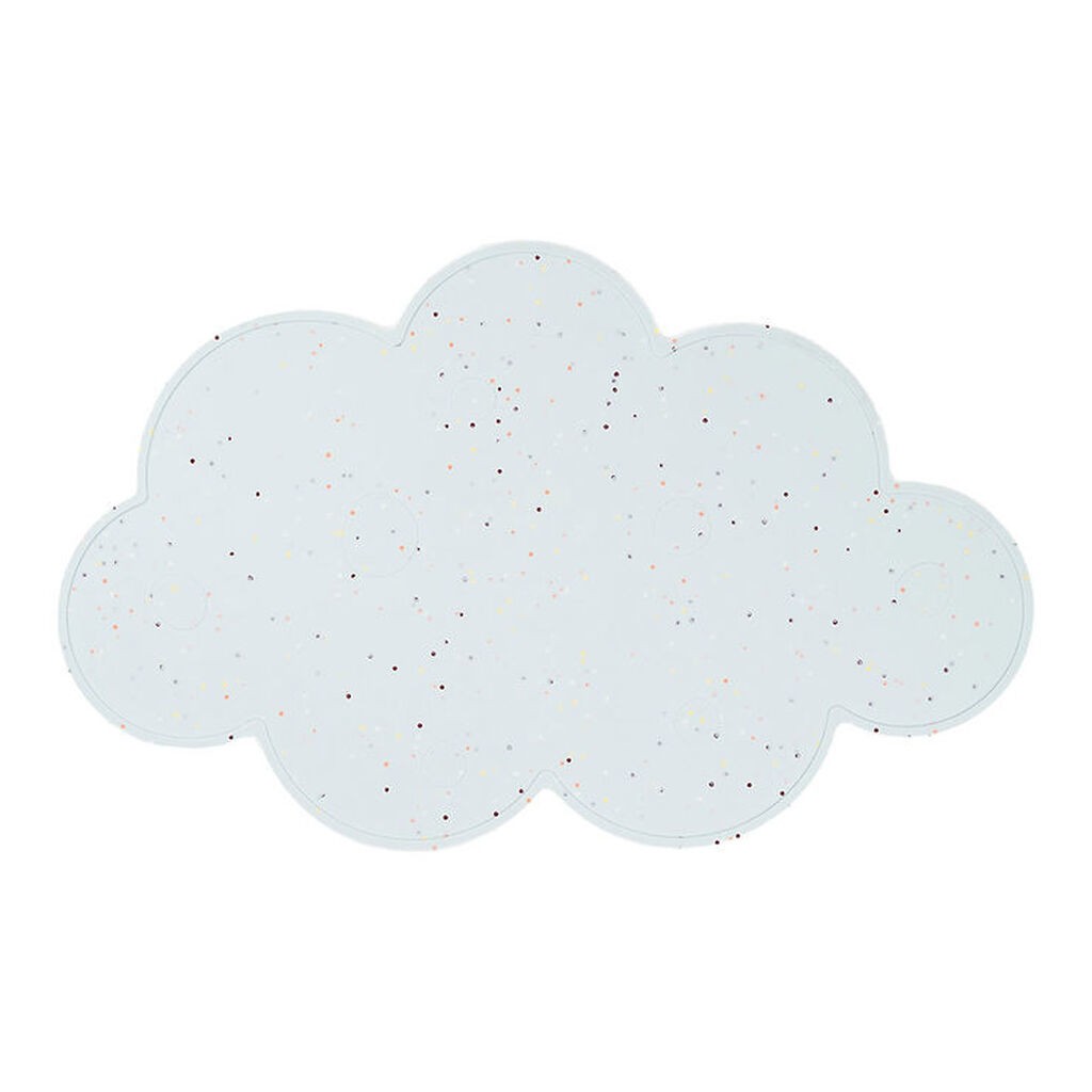 Done by Deer Dækkeserviet - Silikone - Sky - Confetti Blue