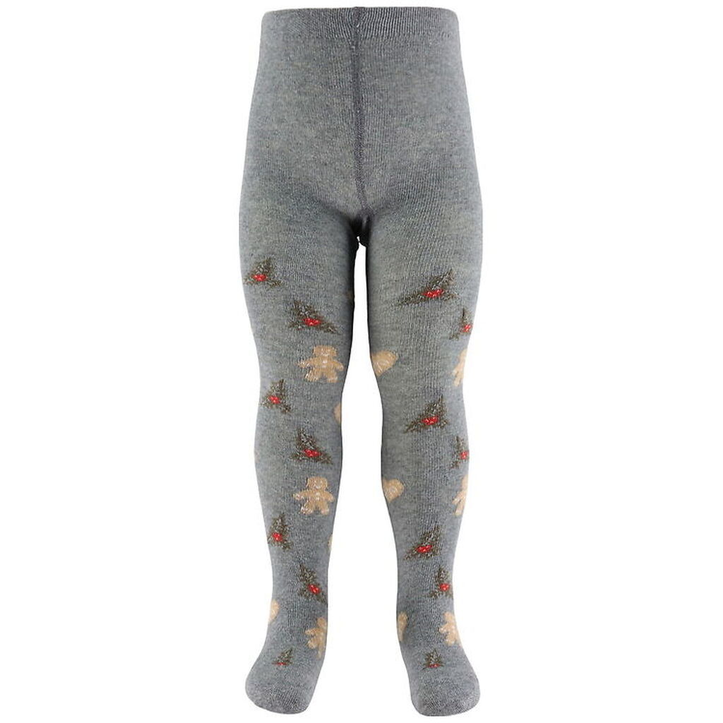 MP Strømpebukser - Christmas - Grey Melange