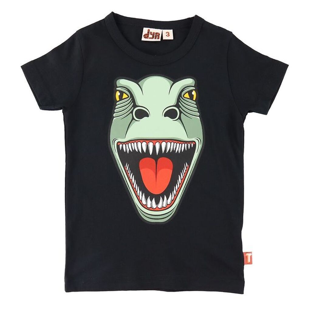 DYR T-shirt - DYRHowl - Sort m. T-Rex