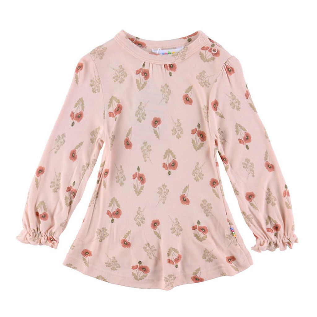 Joha Bluse - A-Shape - Viskose/Bambus - Lyserød m. Blomst