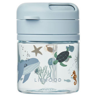 Liewood Kop m. Sugerør - Pavia - 280ml - Sea Creature/Sandy