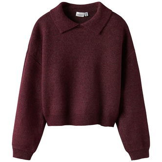 Name it Bluse - Strik - NkfSonia - Burgundy