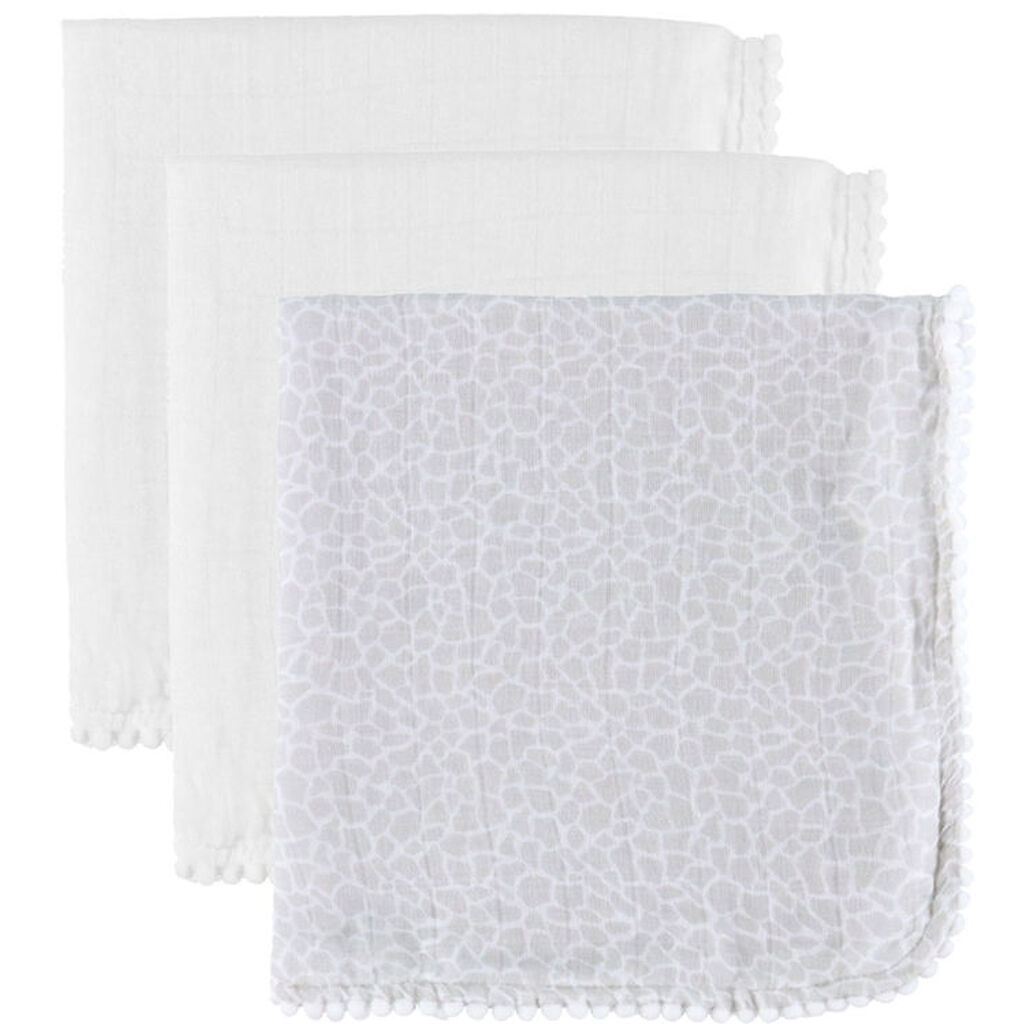 Jack o Juno Stofbleer - 40x40 cm - 3-pak - Pom Pom Mini - Pearl/