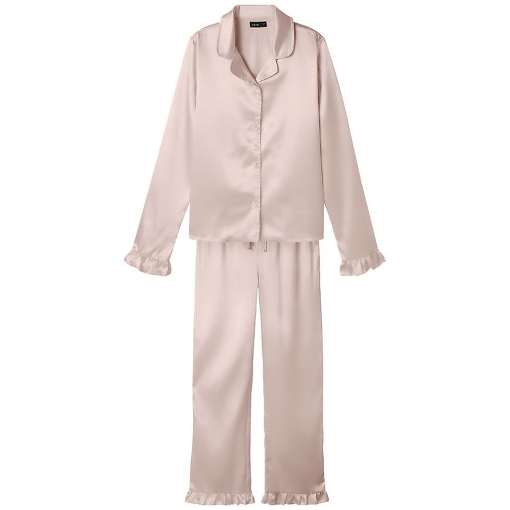 LMTD Pyjamas Set - Satin - NlfNightys - Crystal Pink