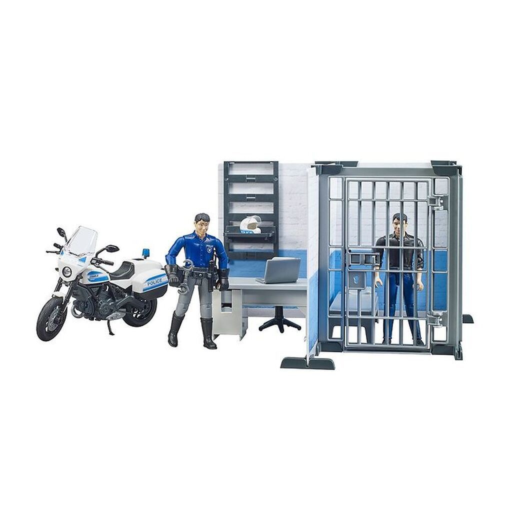 Bruder Legesæt - bworld - Politistation m. Motorcykel - 62732