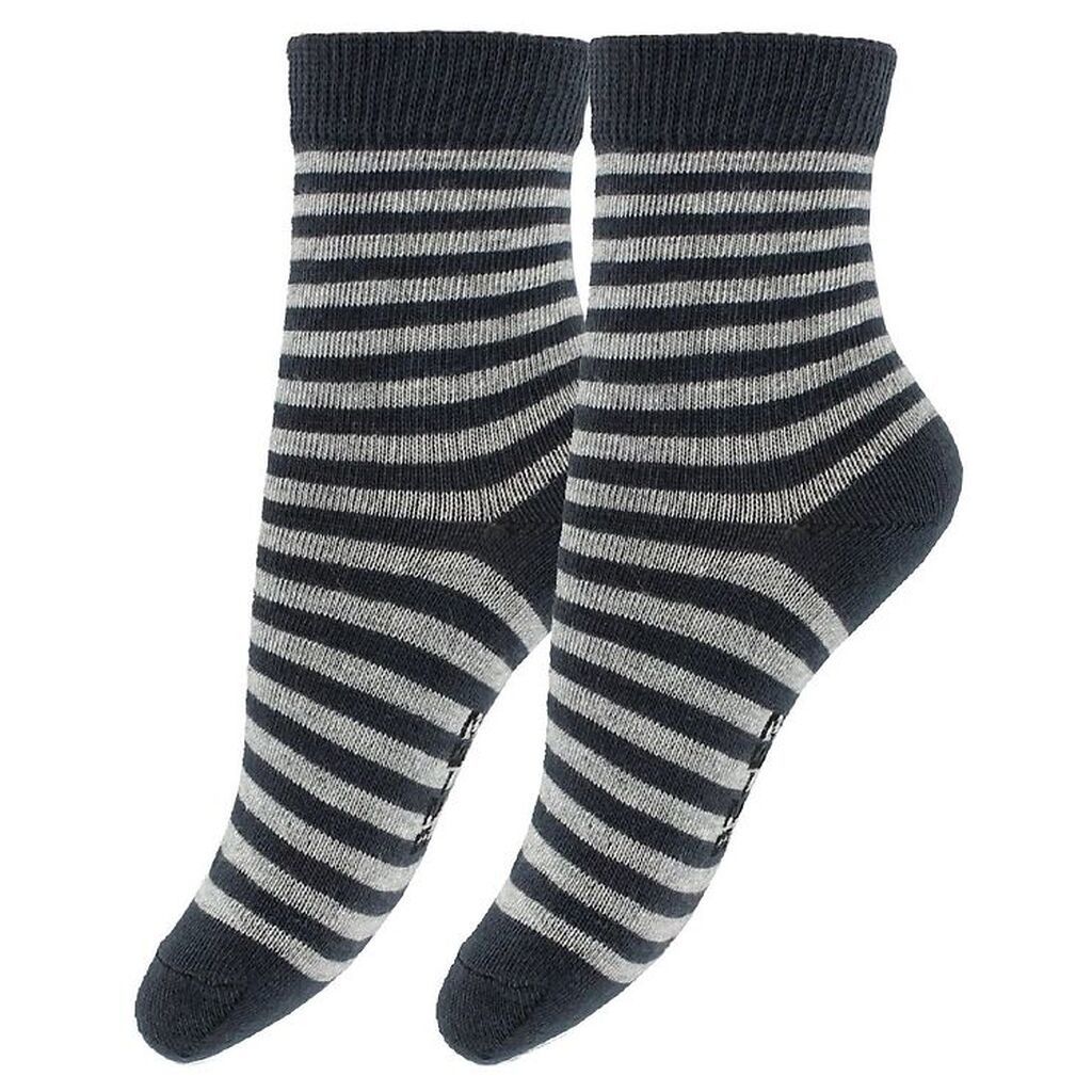 Fuzzies Strømper - 2-Pak - Grå/Lysegråstribet