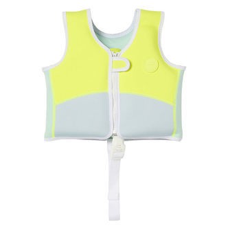 SunnyLife Svømmevest - Salty the Shark - 2-3 år - Aqua Neon Yel